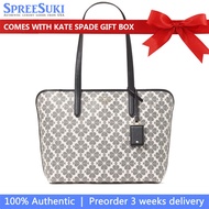 Kate Spade Handbag In Gift Box Spade Flower Tote Black Multi # KG086