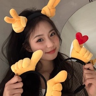 Funny Thumbs Victory Bissy Gesture Headband Plush Fabric Headband Funny Headband Girl Child Adult Gi