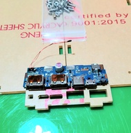 Box sạc mica dùng 6 cell pin 18650 dùng mạch sạc nhanh Xiaomi Gen 3 Type C Fast Charge 18W chính hãn