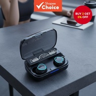TWS M10 Bluetooth Earbuds 9D HiFi Stereo for Gaming and Sports Waterproof with Noise Reduction Featu