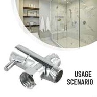 1pc Black Or Chrome G1/2" & G7/8" 3-Way T-Type Shower Head Diverter Valve Adapter Converter Bathroom
