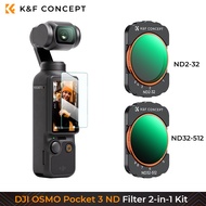 K & F khái niệm DJI Osmo Túi 3 máy ảnh thể thao Bộ lọc ND (ND2-32 + ND32-512)