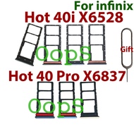 New Sim Tray For infinix Hot 40i 40 Pro Phone Sim card holder X6837 X6528B X6528