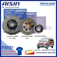 AISIN Clutch Kit( Clutch Disc, Clutch Cover, Release Bearing) for MITS. ADVENTURE- 4D55/4D56 ENGINE