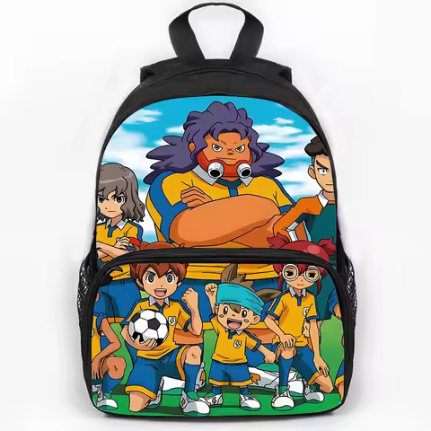 Inazuma Eleven Go Printed Backpack Schoolbag Students Boys Girls Cartoon Bookbag Waterproof Children