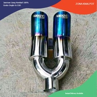 5zigen Car Exhaust Stainless Branch Bass Sound Suitable for all types of cars