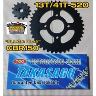 CBR150/CB150R 13T/41T-520 SPROCKET SET