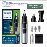Philips Series 5000 NT5600/16 Nose Ear and Eyebrow Trimmer with Detail Trimmer Attachment Battery-Op