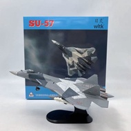 WLTK 1/100 Russia SU57 Air Force Su 57 Stealth Fighter Alloy Airplane Static Model Ornaments