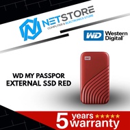 WESTERN DIGITAL WD MY PASSPORT EXTERNAL SSD 500GB/ 1TB / 2TB - RED