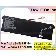 Acer Aspire Swift 3 SF314 A514-52 A515-54 A515-43 A515-44 A515-54 SP314-54 SF314-57 KT00304012 AP18C8K Laptop Battery