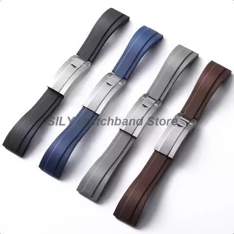 for Rolex 20mm Silicone Strap for Rolex Water Ghost Daytona Submariner Rubber Silicone Watchband Wat
