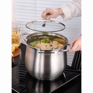 Periuk Sup Keluli Tahan Karat SUS 304/ Tinggi & Dalam /Periuk Sos / Periuk Susu/ Periuk Memasak/ Sta