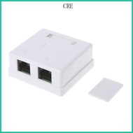 CRE Cat5e RJ45 8P8C Connector UTP Unshielded Double Port Desktop Mount Box Cat5e  Module Information