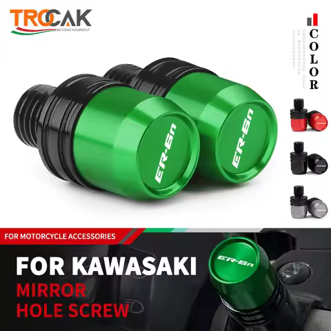 M10*1.25 Motorcycle Clockwise Mirror Hole Plug Screw For Kawasaki ER6N ER-6N ER-6F ER6F er6f er6n 20