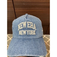 NE 9 Forty A Jepun NE NY Denim Damaged Baseball Cap Strapback Adjustable