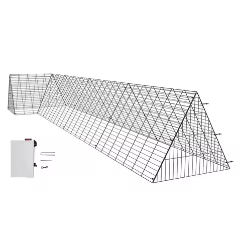 SucceBuy Chicken Tunnels 157.5 x 39.4 x 24.2 in(LxWxH) Chicken Tunnels Yard Portable Chicken Tunnels