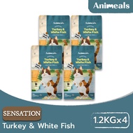Animeals Sensation 1.2 kg. อาหารแมว สูตร แมวกินง่าย สำหรับแมวเลือกกิน ไก่งวงและปลาเนื้อขาว กลูเตนฟรี