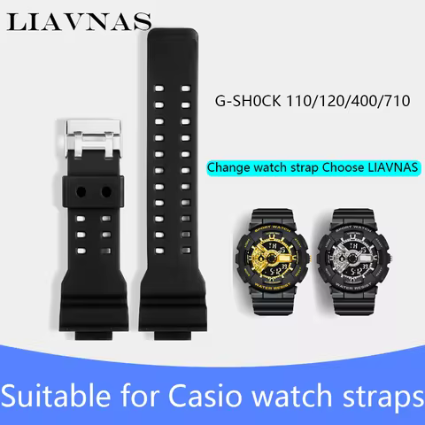 Suitable for Casio G-SHOCK G-8900 GA-100 120 110GB Watch Straps Rubber Strap Soft Breathable Replace