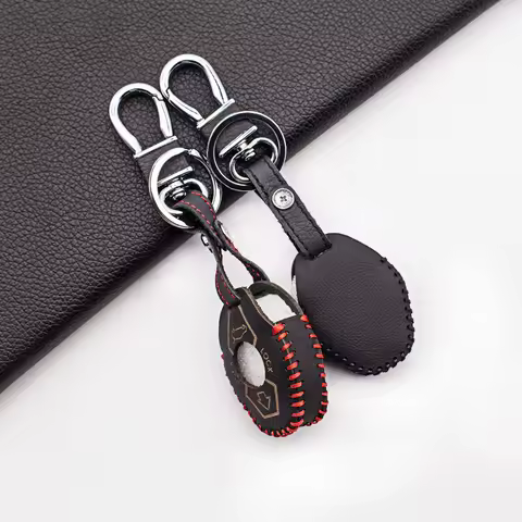 Fashion 100% leather key case cover For BMW E38 E39 E46 E53 E60 / E63 61/64 E83 E85 / 86 2 buttons c