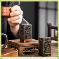 ✨✨youngtime Alloy Censer Incense Holder Square Cylinder Vertical Incense Burner Indoor Aromatherapy 