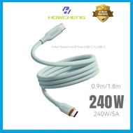 Anker 240W USB-C to C Flow Cable  3ft/0.9m & 6ft/1.8m USB 2.0 Fast Charging - For Laptops, Phones, T