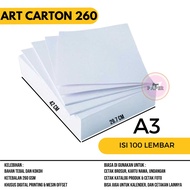 Art Carton 260 gsm A3 contains 100 sheets/ Art Carton Paper 260 gsm / Art Cardboard 260 gsm / Cardbo