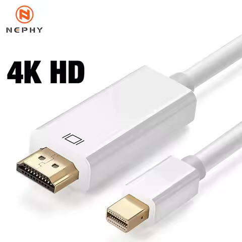 1.8M Mini DP To HDMI-compatible Cable 4K Thunderbolt 2 HDMI Converter For MacBook Air 13 iMac Chrome