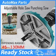 45mm-130mm Woodworking Cutting Tool Hole Opener Adjustable Hole Saw Opener DIY Precision Wood Saw