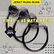 MATA 6.5 meter long anti-tangle ruak trap 63 eye/ hangingRacik