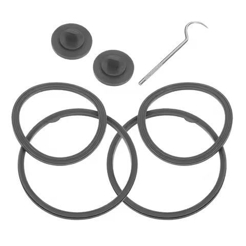 7pcs silicone Blender Lid Gasket Replacement Wire Whisk Bottle Gasket with Hook for Protein Shaker B