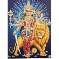 Mata Hindu Buddha Photo Poster Durga Goddess Photo Poster Hindu God Picture (Size 12"" X16 inches Ye