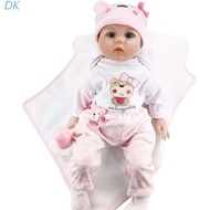 Mainan Boneka Reborn Bayi Perempuan 55Cm Mirip Asli Bahan Silikon