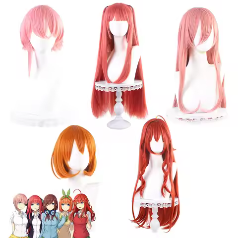Synthetic Cosplay Wig Mi-ku Inspired Ichika-Nino-Yotsuba-Itsuki Bride Style Long Hair Costume Anime 