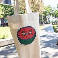 西瓜貓の日常 帆布飲料袋(冰壩杯杯) 手工印製 Canvas bag