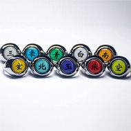 10pcs Akatsuki Naruto Ring Itachi Style Anime Ring Ring With Chain Jewelry Akatsuki Cosplay Creative