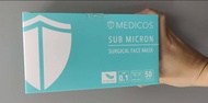 Medicos Sub Micron 4 Ply Surgical Mask 50's Ultra Soft (Sea Blue)