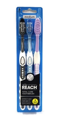 REACH - REACH 全效牙刷 中毛 (3支裝/套) 1套