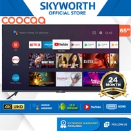 Coocaa 65 Inch 4K UDR Android 10.0 Smart Tv  Netflix  YouTube  2GB RAM + 32GB ROM 65S6G