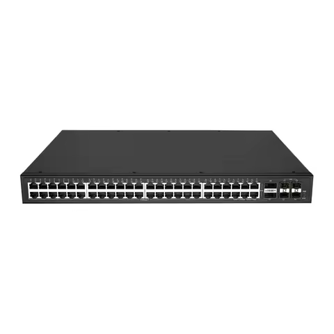 JT-COM L3 Managed switch with 2*40G QSFP+ slot ports and 4*1/10G SFP slot ports and 48*2.5G RJ45 por
