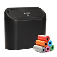 Trash Bin Portable Car Dustbin Can Garbage Organizer Holder Hanging Mini Wastebasket Bin