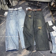 [| S007|]- Women's straight jeans, 9 inches, 26cm wide, 93cm long, soft denim, no stretch