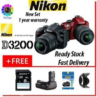 NIKON D3200 KIT (NEW) 18-55MM VR LENS (Black Colour Only)