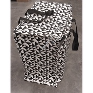 KNALLA Ikea Bag, black/white, 40x25x47 cm/47 l (15 ¾x9 ¾x18 ½ "/12 gallon)