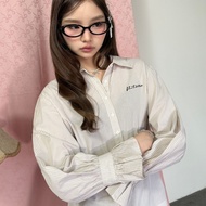 FLAT2112 : CREAMY VANILLA SHIRT เสื้อมินิมอล เสื้อใส่สบาย เสื้อคอปกทรงสวย เสื้อใส่เที่ยว (FF1061)