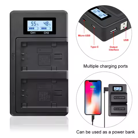 NP-FH50 NP-FH100 NP-FP50 NP-FP90 NP-FV50 NP-FV100 NP-FV70 NP-FH40 USB Charger for Sony A230 A290 A33