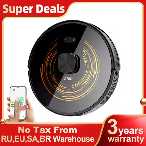 ABIR X9 Robot Vacuum Cleaner,Laser Lidar,UV Spot Cleaning, 6500PA Suction,Multi-Floor Map,Smart Zone