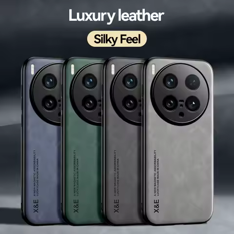 Skin Feeling Shockproof Magnetic Leather Phone Case For VIVO X200 Pro Mini X200 Ultra X200S Camera P