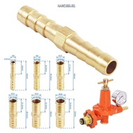 NARCISSUS13A0E Straight Pipe Joint, 6mm 8mm 10mm 12mm 16mm Brass Hose Barb, Durable Equal Barb Pipe 