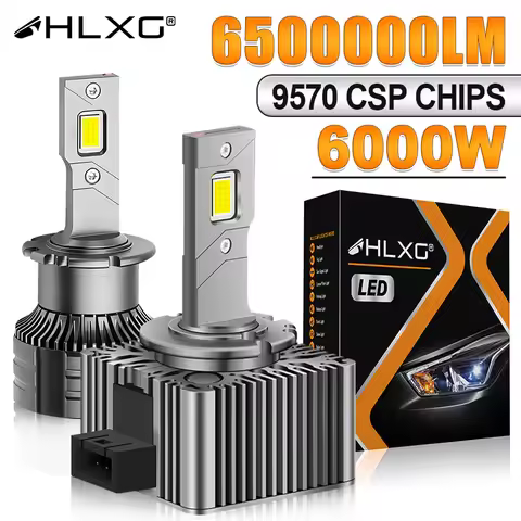 HLXG D3S D1S LED Canbus Headlights HID Plug & Play D2S D4S D5S D8S Reflektory D1R Two-sided CSP Chip